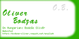 oliver bodzas business card
